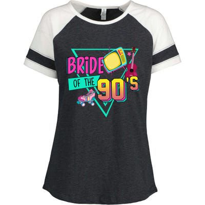 Bride Of The 90s Retro 90s Bride Bachelorette Party Enza Ladies Jersey Colorblock Tee