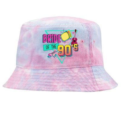 Bride Of The 90s Retro 90s Bride Bachelorette Party Tie-Dyed Bucket Hat