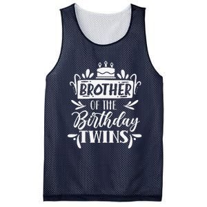 Brother Of The Birthday Twins Twin Celebrate Cute Mesh Reversible Basketball Jersey Tank