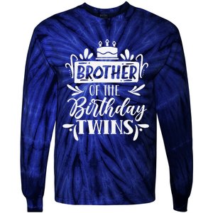 Brother Of The Birthday Twins Twin Celebrate Cute Tie-Dye Long Sleeve Shirt