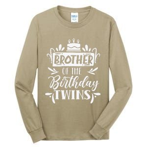 Brother Of The Birthday Twins Twin Celebrate Cute Tall Long Sleeve T-Shirt