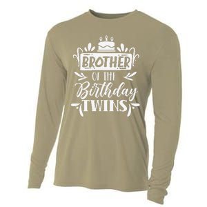 Brother Of The Birthday Twins Twin Celebrate Cute Cooling Performance Long Sleeve Crew