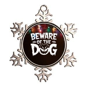 Beware Of The Dog Metallic Star Ornament