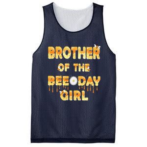 Brother Of The Bee Day Birthday Matching Party Mesh Reversible Basketball Jersey Tank