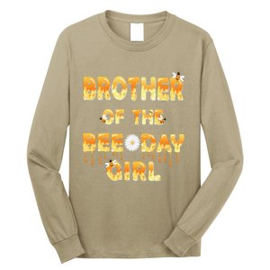 Brother Of The Bee Day Birthday Matching Party Long Sleeve Shirt