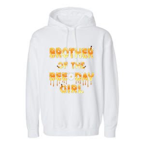 Brother Of The Bee Day Birthday Matching Party Garment-Dyed Fleece Hoodie