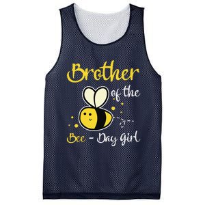 Brother Of The Bee Day Birthday Party Mesh Reversible Basketball Jersey Tank