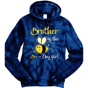 Brother Of The Bee Day Birthday Party Tie Dye Hoodie