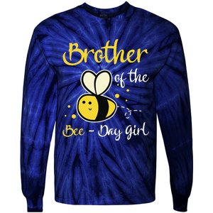 Brother Of The Bee Day Birthday Party Tie-Dye Long Sleeve Shirt