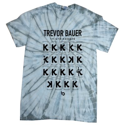 Bauer Outage Trevorbauer 19 Strikeouts DiabloS 19k Record Tie-Dye T-Shirt