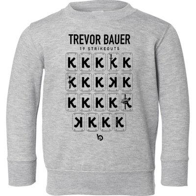 Bauer Outage Trevorbauer 19 Strikeouts DiabloS 19k Record Toddler Sweatshirt