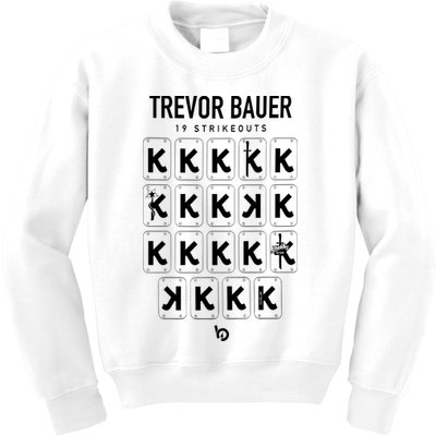 Bauer Outage Trevorbauer 19 Strikeouts DiabloS 19k Record Kids Sweatshirt