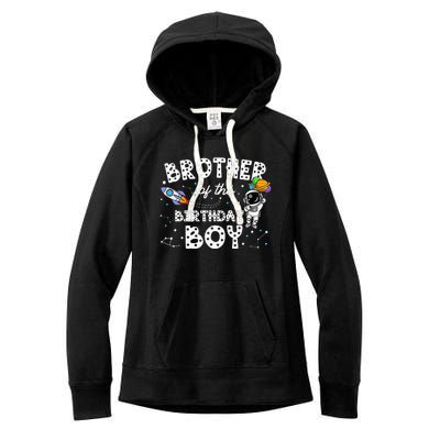 Brother of the Astronaut Space Theme Birthday Party B Women's Fleece Hoodie