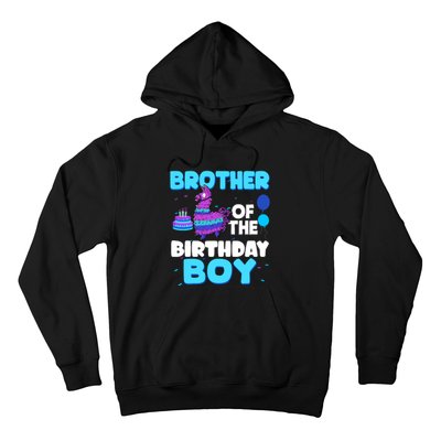 Brother Of The Birthday Boy Llama Family Party Decorations Hoodie