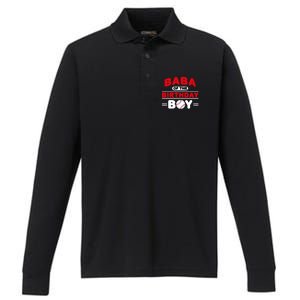 Baba Of The Birthday Boy Baseball Theme Family Bday Party Performance Long Sleeve Polo