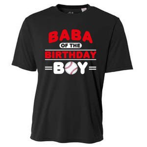 Baba Of The Birthday Boy Baseball Theme Family Bday Party Cooling Performance Crew T-Shirt