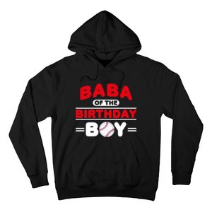 Baba Of The Birthday Boy Baseball Theme Family Bday Party Hoodie