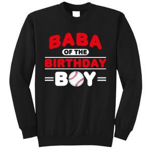 Baba Of The Birthday Boy Baseball Theme Family Bday Party Sweatshirt