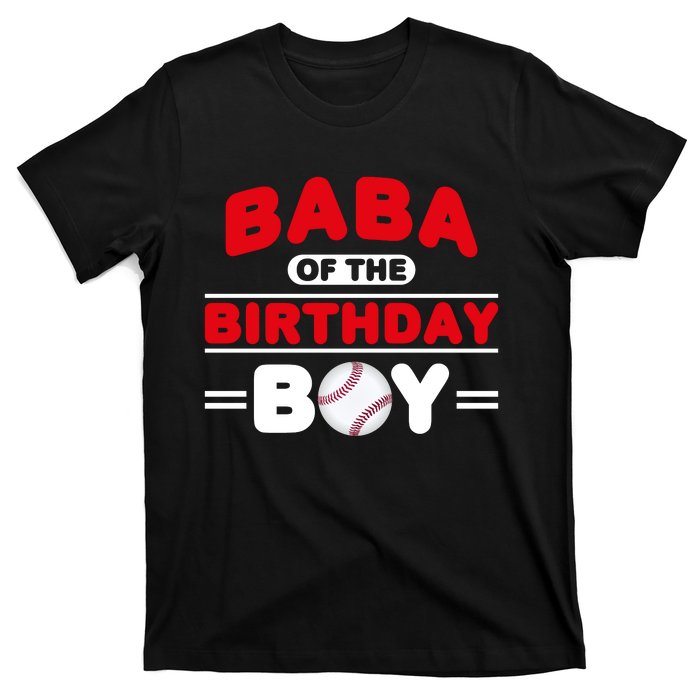 Baba Of The Birthday Boy Baseball Theme Family Bday Party T-Shirt