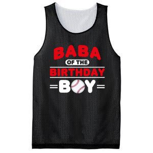 Baba Of The Birthday Boy Baseball Theme Family Bday Party Mesh Reversible Basketball Jersey Tank