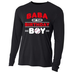 Baba Of The Birthday Boy Baseball Theme Family Bday Party Cooling Performance Long Sleeve Crew