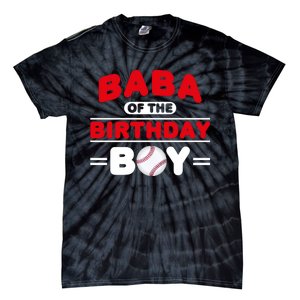 Baba Of The Birthday Boy Baseball Theme Family Bday Party Tie-Dye T-Shirt