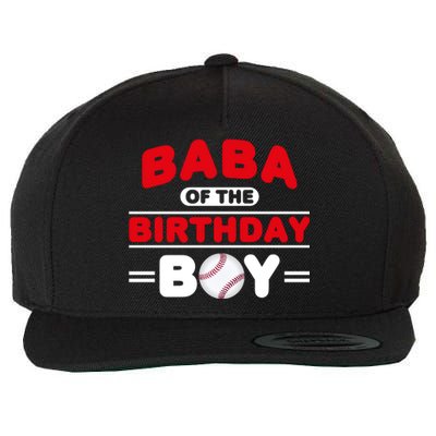 Baba Of The Birthday Boy Baseball Theme Family Bday Party Wool Snapback Cap