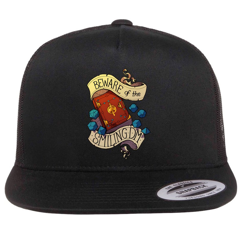 Beware Of The Smiling Dungeon Master Flat Bill Trucker Hat