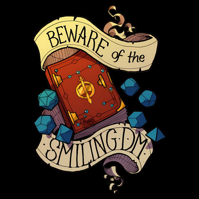 Beware Of The Smiling Dungeon Master 16 in Basic Backpack