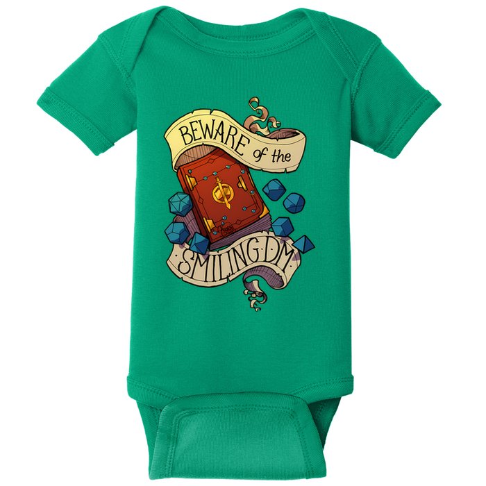 Beware Of The Smiling Dungeon Master Baby Bodysuit