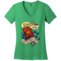 Beware Of The Smiling Dungeon Master Women's V-Neck T-Shirt