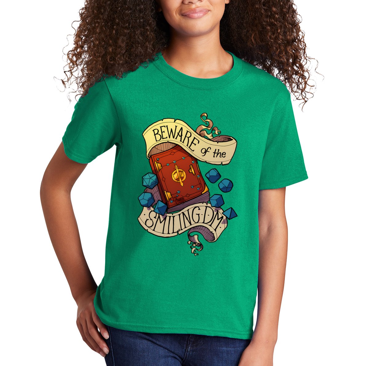 Beware Of The Smiling Dungeon Master Kids T-Shirt