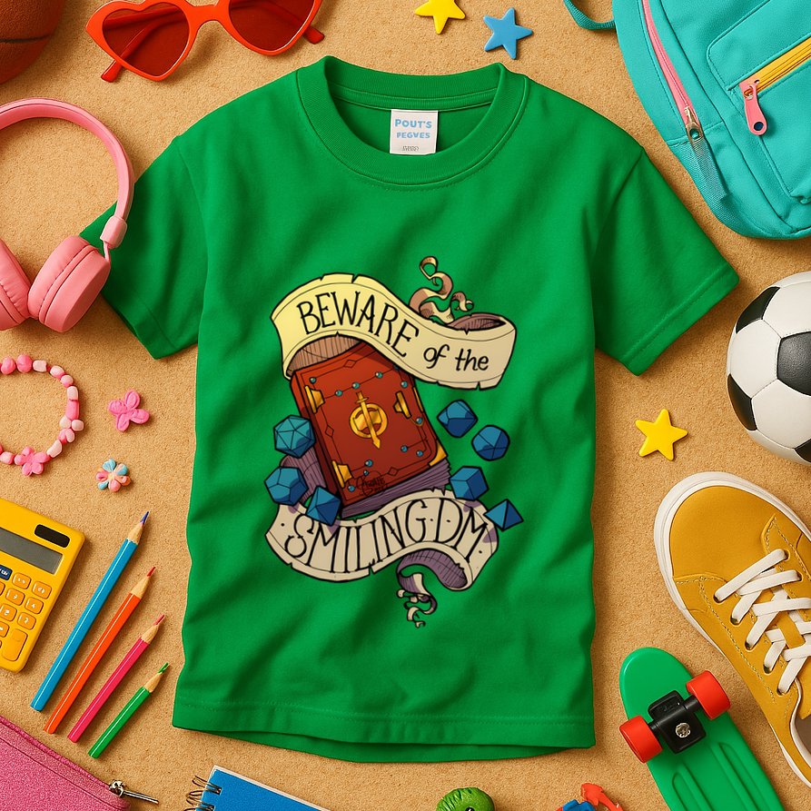 Beware Of The Smiling Dungeon Master Kids T-Shirt