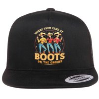 Boots on the ground Where them fans at Flat Bill Trucker Hat