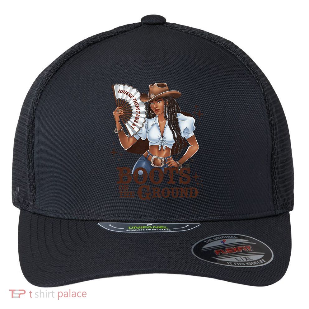 Boots On The Ground Linedance Flexfit Unipanel Trucker Cap