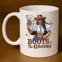 Boots On The Ground Linedance 11oz C Handle Ceramic Mug