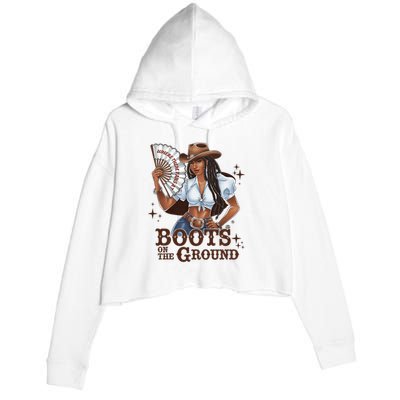 Boots On The Ground Linedance Crop Fleece Hoodie