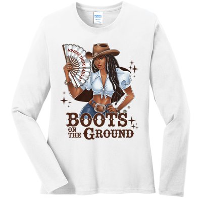 Boots On The Ground Linedance Ladies Long Sleeve Shirt