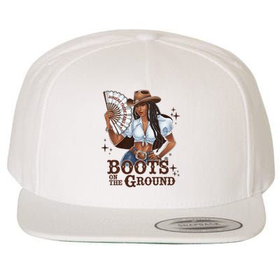 Boots On The Ground Linedance Wool Snapback Cap