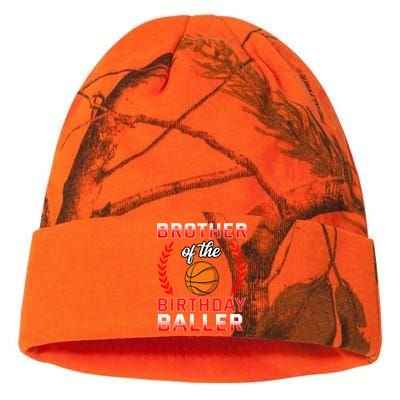 Brother Of The Birthday Boy Basketball Bday Kati Licensed 12" Camo Beanie