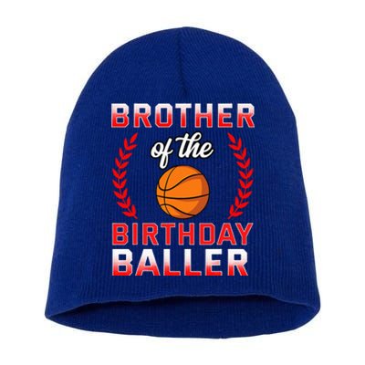 Brother Of The Birthday Boy Basketball Bday Short Acrylic Beanie