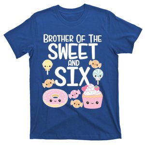 Brother Of The Sweet And Six Candy Theme Birthday Donut Candy Gift T-Shirt