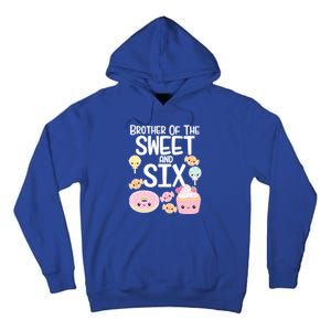 Brother Of The Sweet And Six Candy Theme Birthday Donut Candy Gift Tall Hoodie