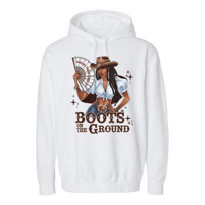 Boots On The Ground Linedance Garment-Dyed Fleece Hoodie