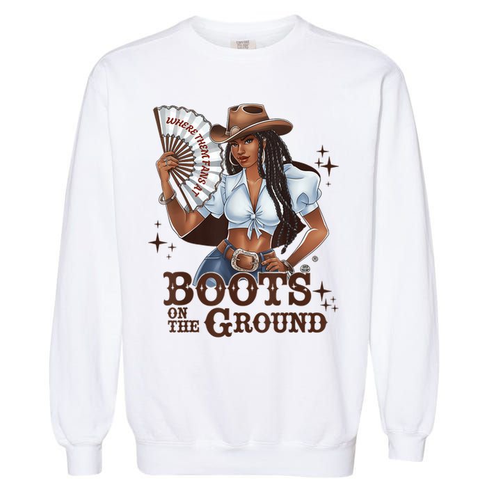 Boots On The Ground Linedance Garment-Dyed Sweatshirt