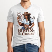 Boots On The Ground Linedance V-Neck T-Shirt
