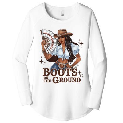 Boots On The Ground Linedance Women's Perfect Tri Tunic Long Sleeve Shirt