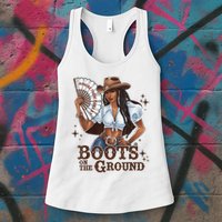 Boots On The Ground Linedance Womens Tank Top