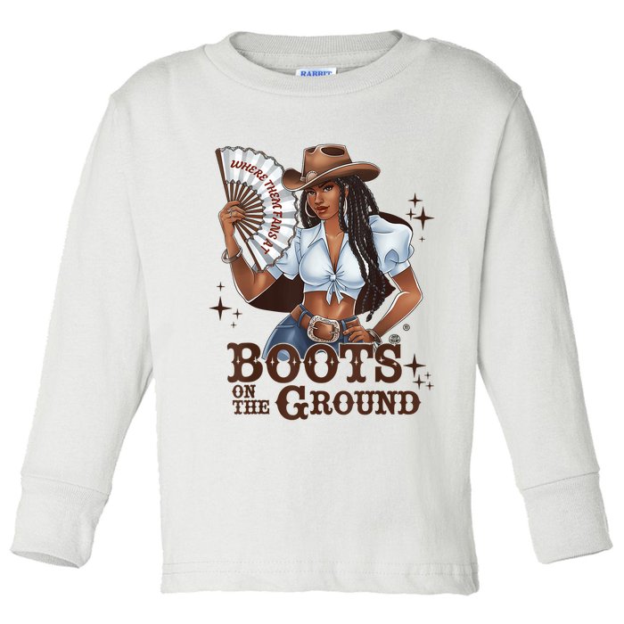 Boots On The Ground Linedance Toddler Long Sleeve Shirt