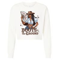 Boots On The Ground Linedance Cropped Pullover Crew